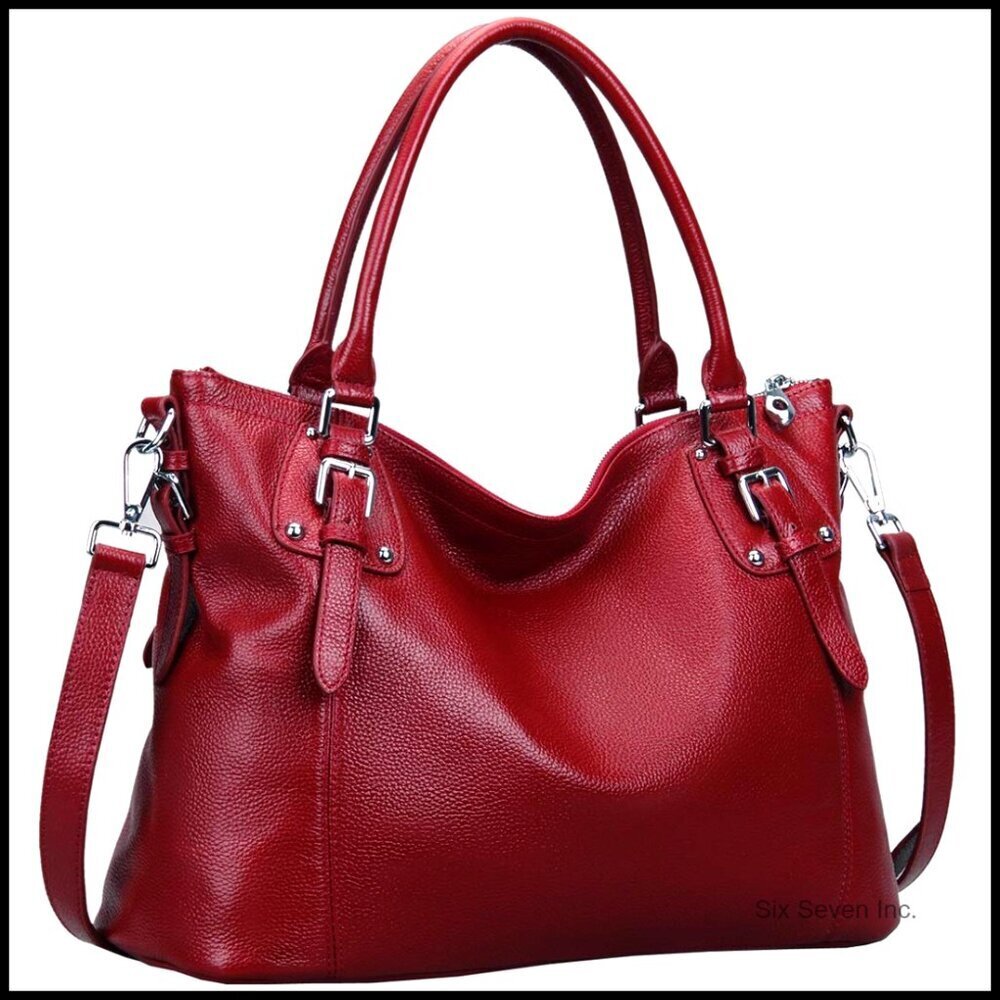 Genuine Leather Tote Shoulder Bag Satchel Purse Top Handle Hobo Crossbody